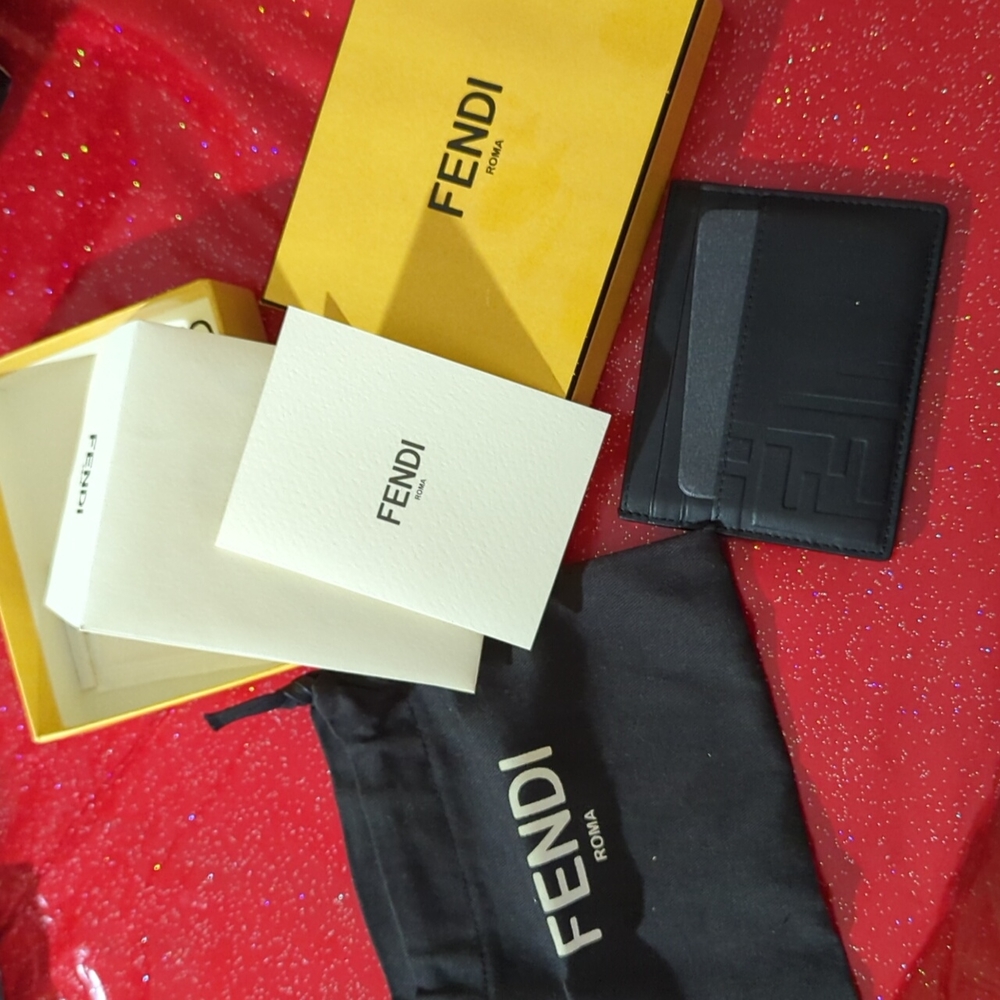 [Unisex] Fendi Card Holder Black